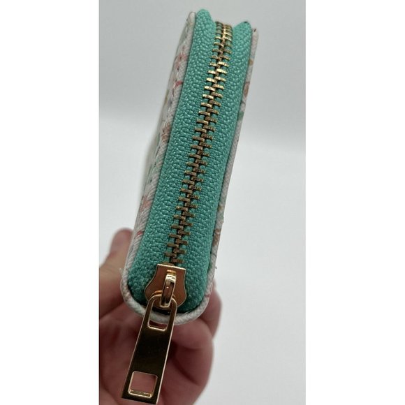 womens wallet teal and White floral print. by Heimish Atlantic Fashion. - Picture 9 of 11